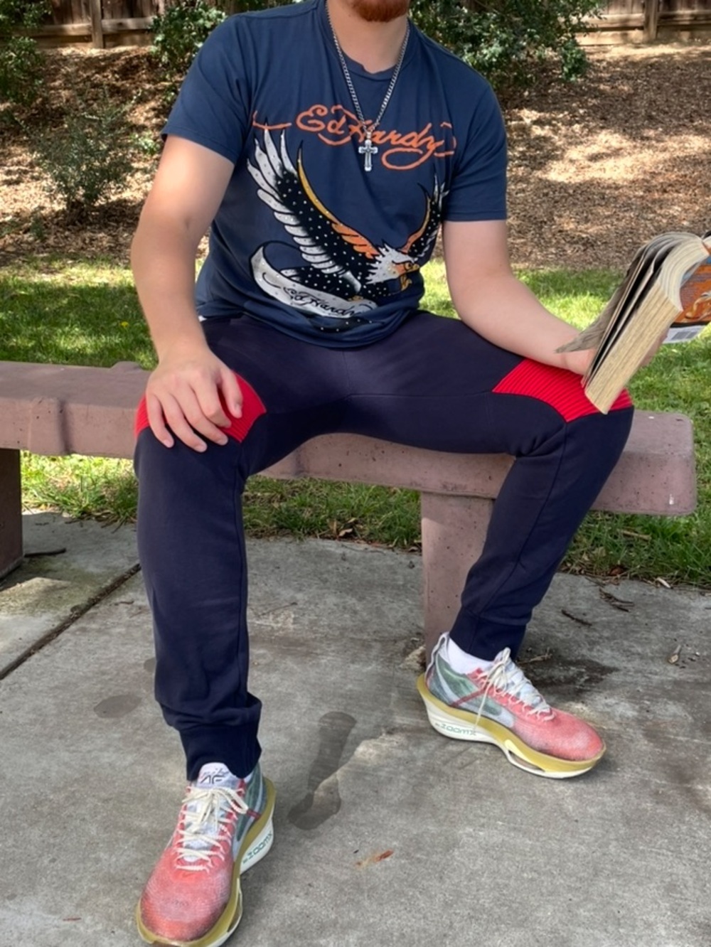 Don Ed Hardy Navy Blue Tee with Eagle